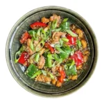Poulet sauté aux noix de cajou + riz